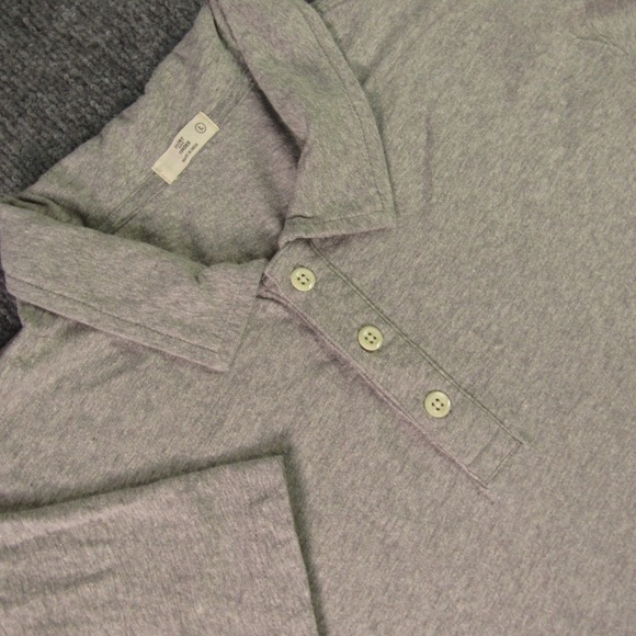 flint and tinder Other - Flint and Tinder Polo Shirt Mens Large Gray Organic Cotton Hemp Short Sleeve